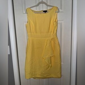 Yellow linen blend Tahari dress size 10
